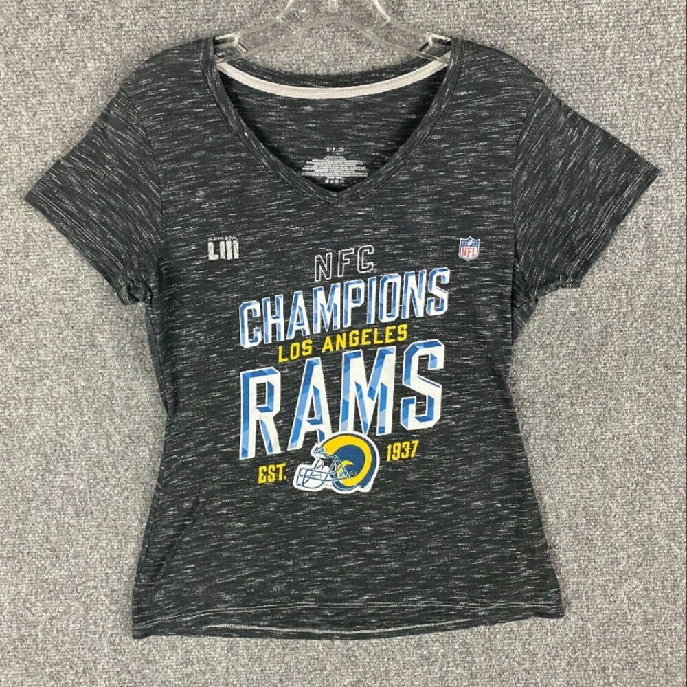 NFC Champions Los Angeles Rams Shirt Women's Small Fanatics Top Cotton Blend - Picture 1 of 7
